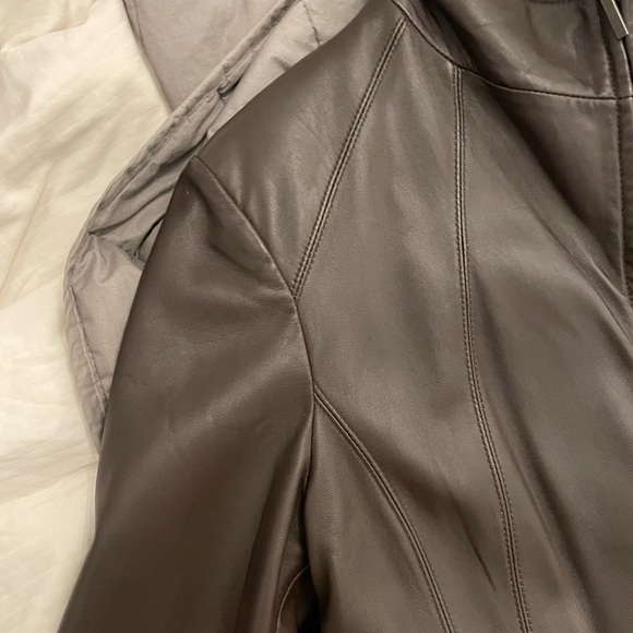 SIENA Brown Leather Jacket - Picture 3 of 9